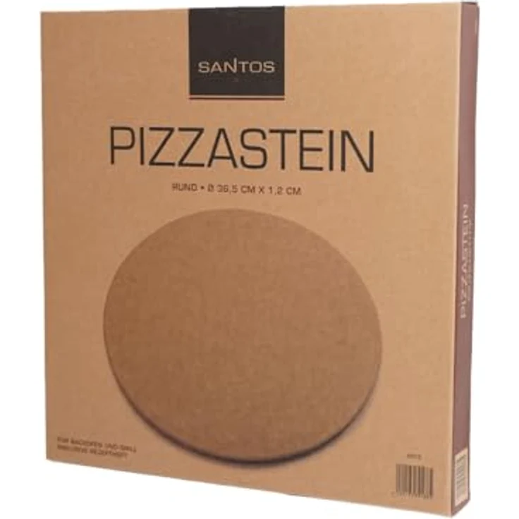 SANTOS runder Pizzastein für Gasgrill, Holzkohlegrills, Smoker & Backofen, Ø 36,5 cm – Bild 4
