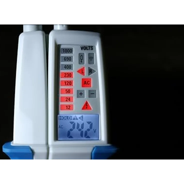 Peaktech P 1096, Multimeter Zweipoliger AC/DC-Spannungsprüfer mit digitaler LCD-Anzeige, CAT IV 600V, CAT III 1000V, integrierte LED-Taschenlampe und Durchgangsprüfung – Bild 7