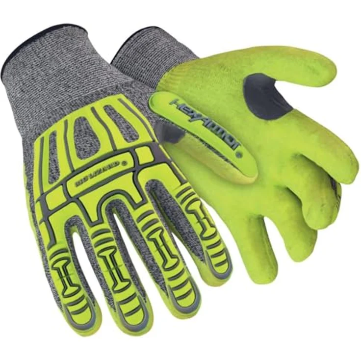 HexArmor UVEX Guanto Hexarmor Rig Lizard Thin Lizzie 2090X tg.6, Arbeitshandschuhe mit IR-X Impact Exoskeleton-Stoßschutz, Signalrot