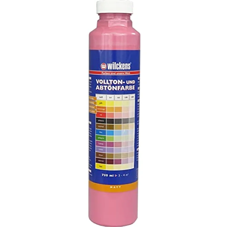Wilckens Farben Vollton- und Abtönfarbe 750ml, matte Wandfarbe für Innen- und Außenbereich, wetterbeständig und mischbar – Bild 1
