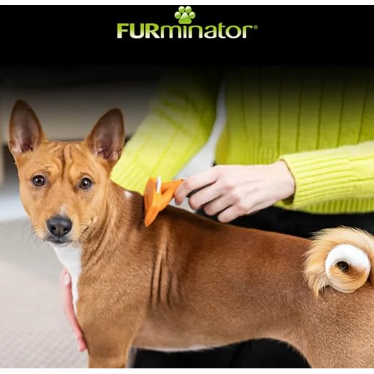 FURminator Fellbürste für kurzhaarige mittelgroße Hunde, deShedding-Pflege Werkzeug, mit FURejector-Druckknopf, grau – Bild 6