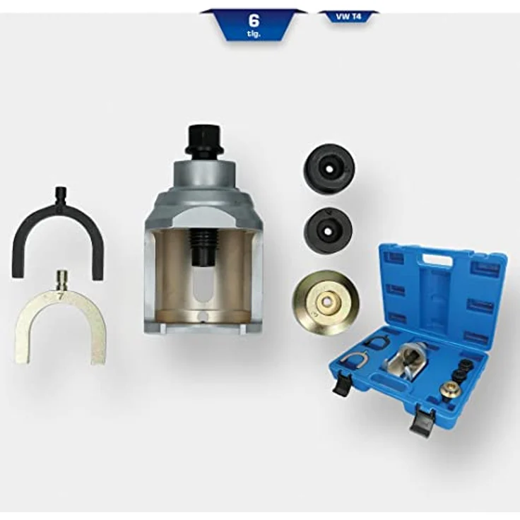 BRILLIANT TOOLS Traggelenk-Werkzeug-Satz BT661050, 6-tlg. für VW T4, inklusive Druckstücken und stabilen Transportkoffer – Bild 2