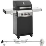 TAINO Gasgrill TAINO BLACK 2+1 Gasgrill Set mit Drehspieß, 1x Gasgrill, 1x Drehspieß, 116 x 50 x 115 cm (LxBxH)