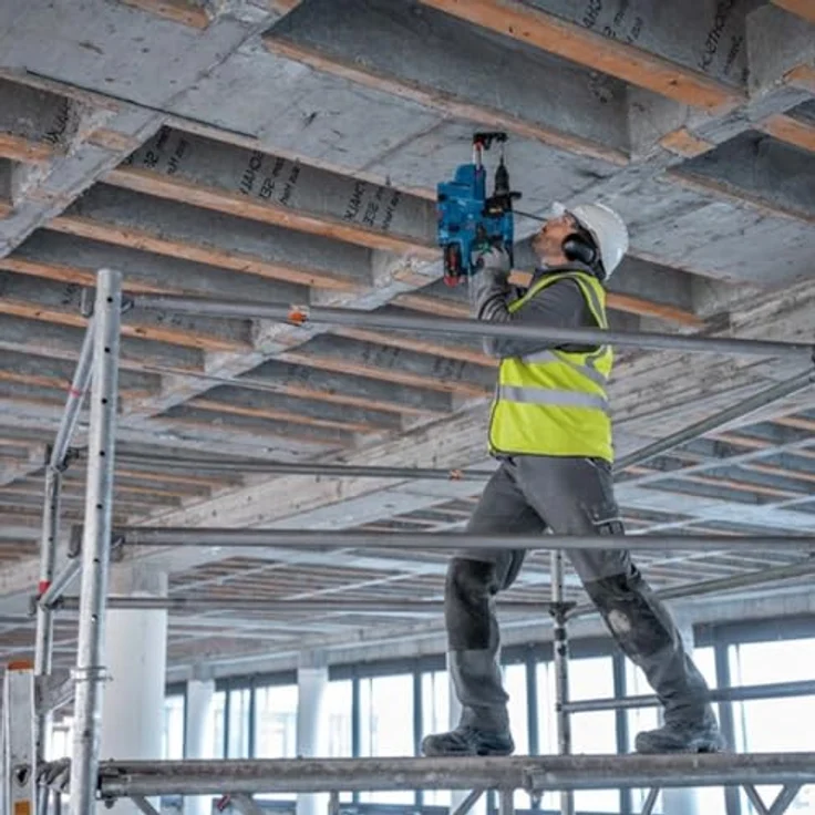 BOSCH Bohrhammer Akku-Bohrhammer GBH 18V-28 CF Professional solo, 18Volt - KickBack Control, Vibration Control, bürstenloser Motor, Bluetooth Connectivity, LED-Lampe – Bild 5