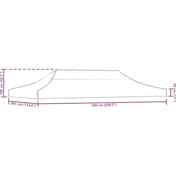 vidaXL Partyzeltdach 3 x 6 m Anthrazit – Bild 3