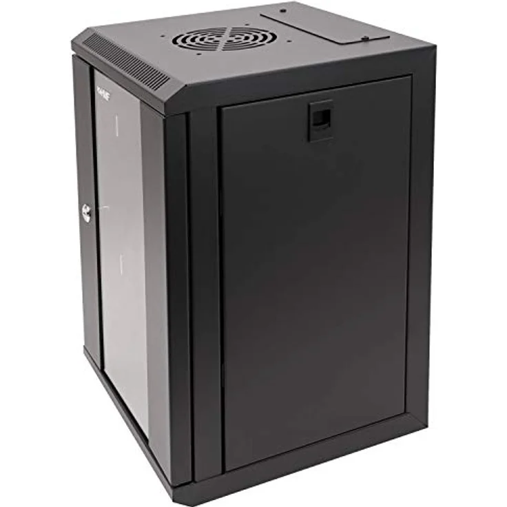 HMF 63309-02 Serverschrank 10 Zoll, 9 HE, Netzwerkschrank, 31,2 x 30 x 48,3 cm, schwarz – Bild 6