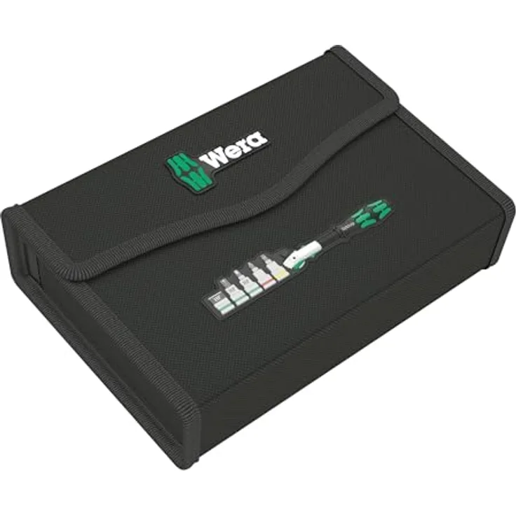 Wera Werkzeugkoffer Textile Box, robuste und leichte Aufbewahrungslösung für Knarrensatz 8100 SB All-In Zyklop Speed 3/8", leer