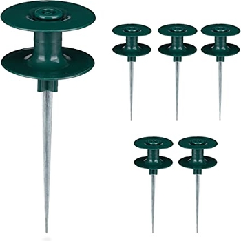 4 Gartenschlauch Führungsspikes – Schlauch-Organizer Mit Rolle