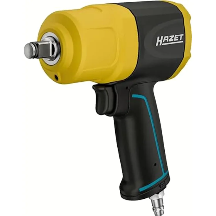 Hazet Druckluftschlagschrauber 9012 SPC-2, 1/2 Zoll Vierkantantrieb, 1700 Nm, Schwarz/Gelb, ergonomischer Griff
