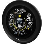 Technoline WD 3040, Wetterstation mit präzisen Temperatur- und Luftfeuchtigkeitsmessungen, schwarz, inklusive Aussensensor und Funkuhr