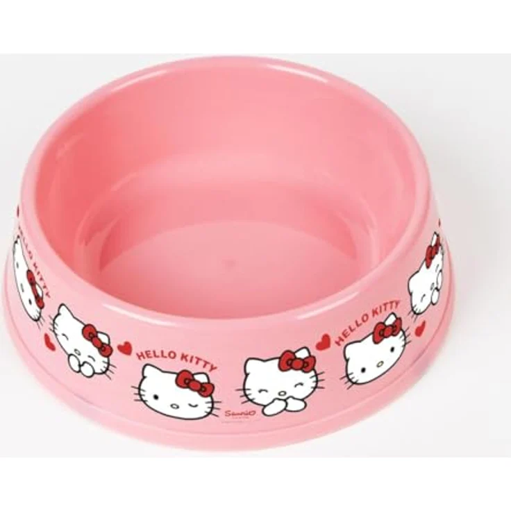 Cerda Futternapf Hello Kitty Zubehör-Set, Haustier Zubehör für Katze & Hund mit Napf und Spielzeug, Plastik – Bild 2