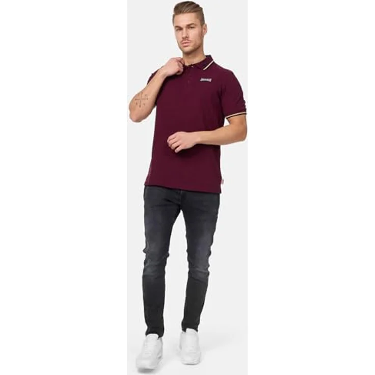 Lonsdale Poloshirt LION, Arbeitsshirt mit hochwertiger Baumwolle, gestreiften Bündchen und farblich abgesetzten Stickereien – Bild 4