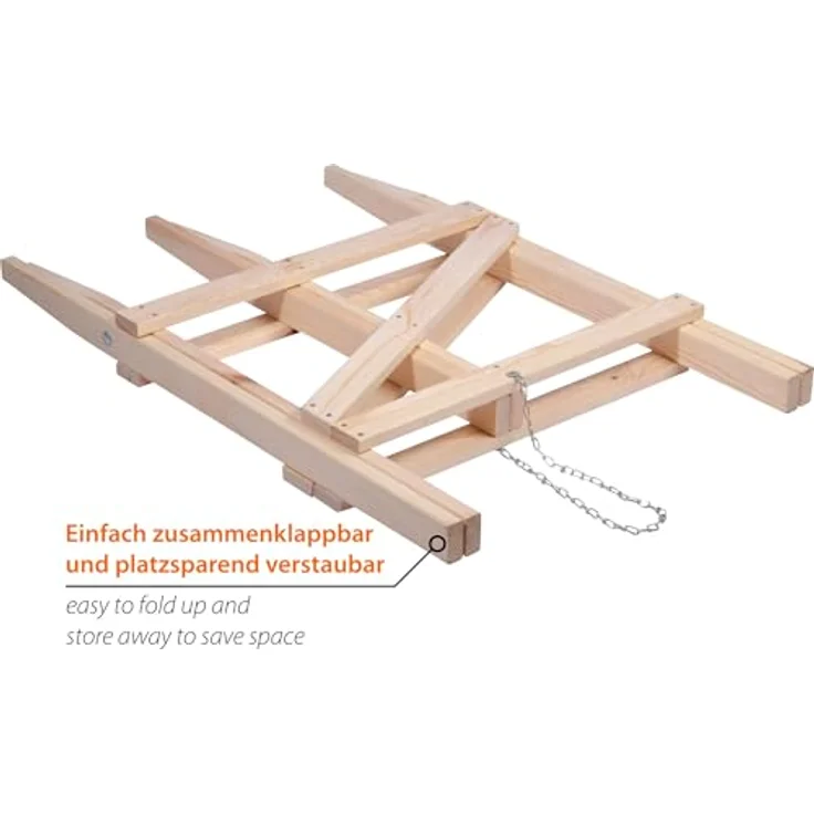 dobar Sägebock, klappbare Sägehilfe, max. Belastbarkeit 100 kg, aus Holz – Bild 5