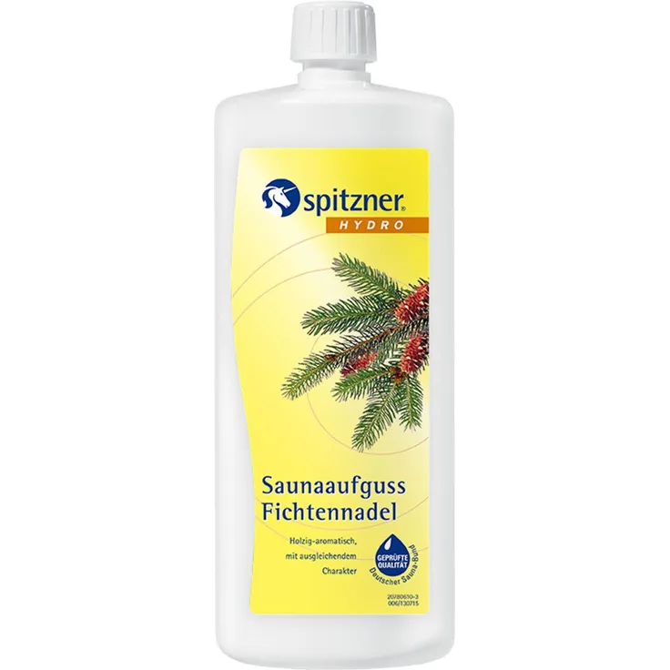 Spitzner Saunaaufguss Fichtennadel Hydro, 1000 ml Konzentrat mit holzig-aromatischem Dufterlebnis