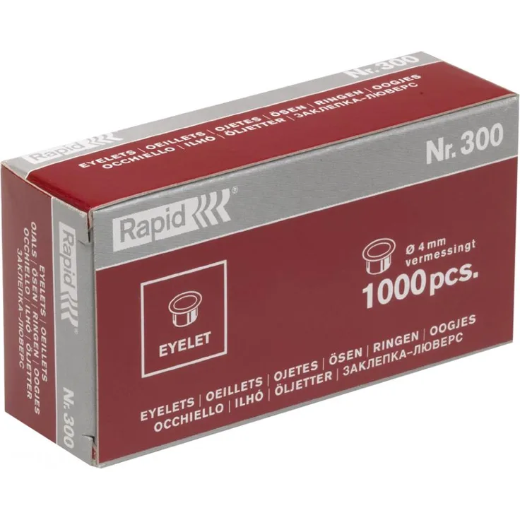 Rapid Ösen für Ösenzange 80-300 12 Blatt VE=1000 Stück