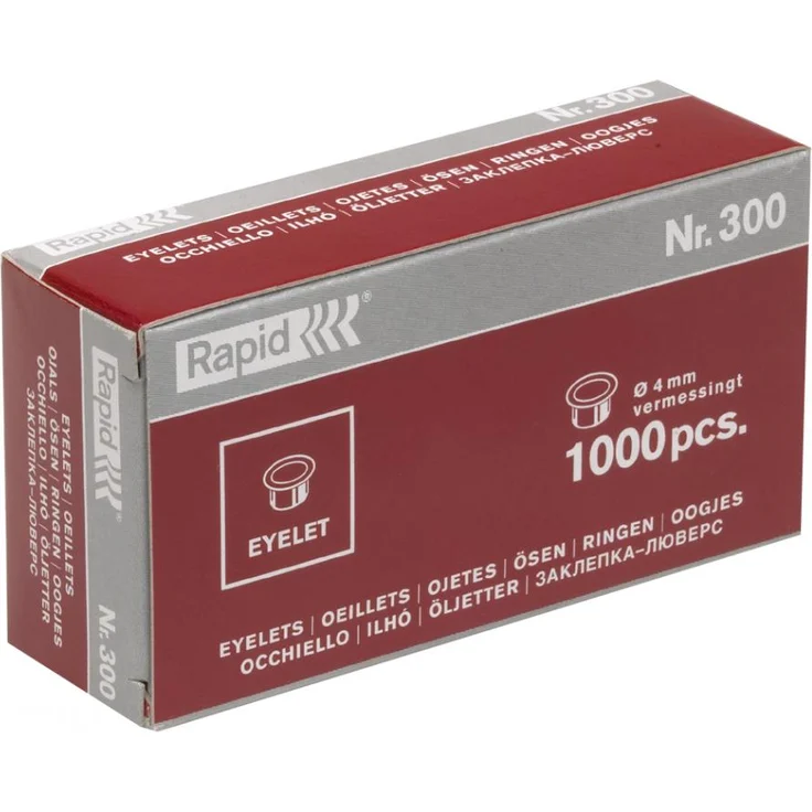 Rapid Ösen für Ösenzange 80-300 12 Blatt VE=1000 Stück