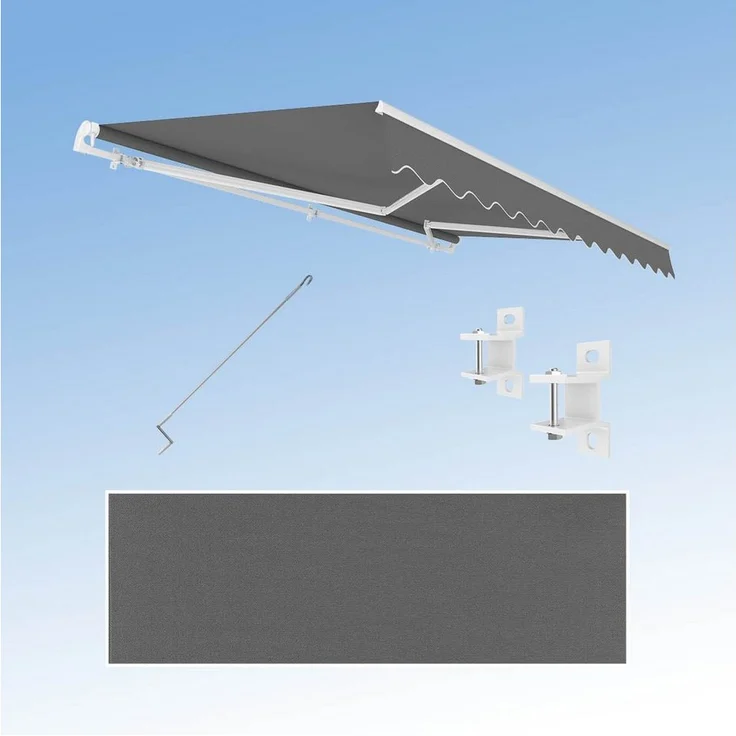 Eclipse Kassettenmarkise 2,50 x 2,00m Economy, UV-Schutzfaktor 50+, Weiß – Bild 1