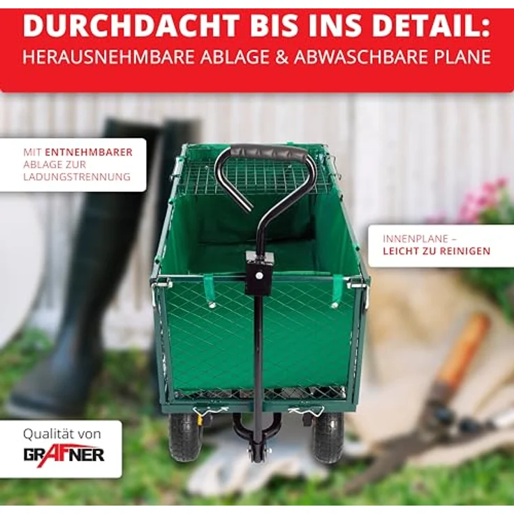 Grafner Gartenwagen Transportwagen 550 kg GW10740 – Bild 7