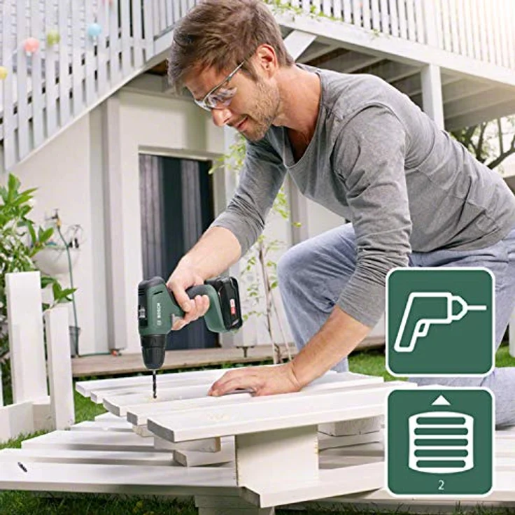 Bosch Akku-Zweigang-Bohrschrauber UniversalDrill 18, 2x Akkus PBA 18V 1,5 Ah, Ladege. - 06039C8005 – Bild 4