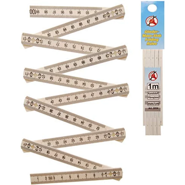 BGS Do it yourself Gliedermaßstab 2054 | 10 Glieder | 1 m, Kunststoff, weiß – Bild 5