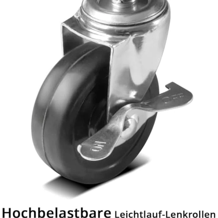 Stahlwerk WRS-185 Werkstatthocker, Rollhocker mit 185 kg Tragkraft und geräumiger Schublade, schwarz – Bild 4