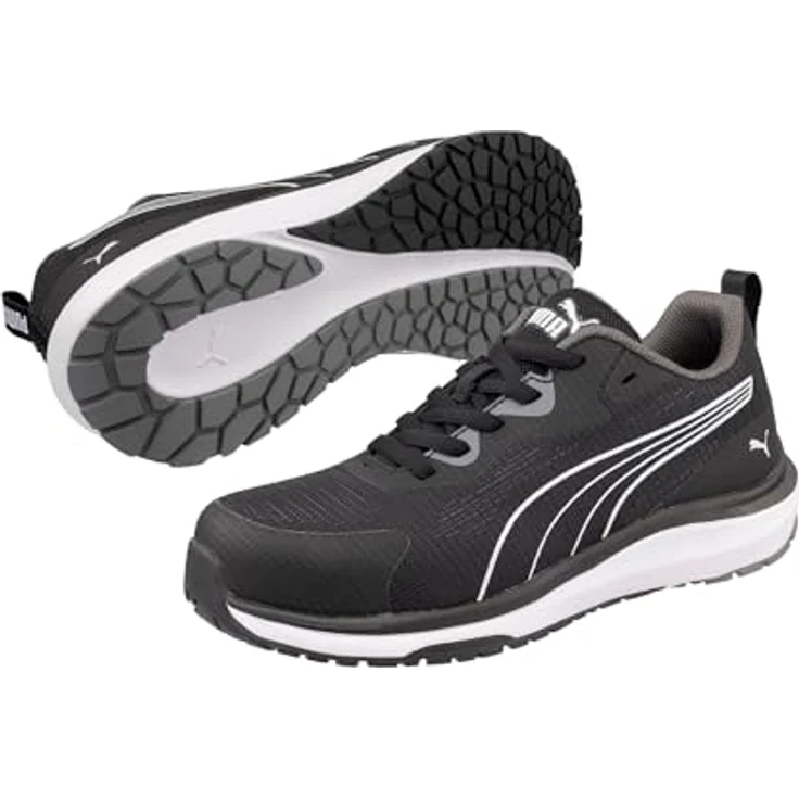 Puma S1PS Celerity Knit Blk/White, Sicherheitshalbschuh mit Stahlkappe und rutschfester Sohle, Größe 35 – Bild 2