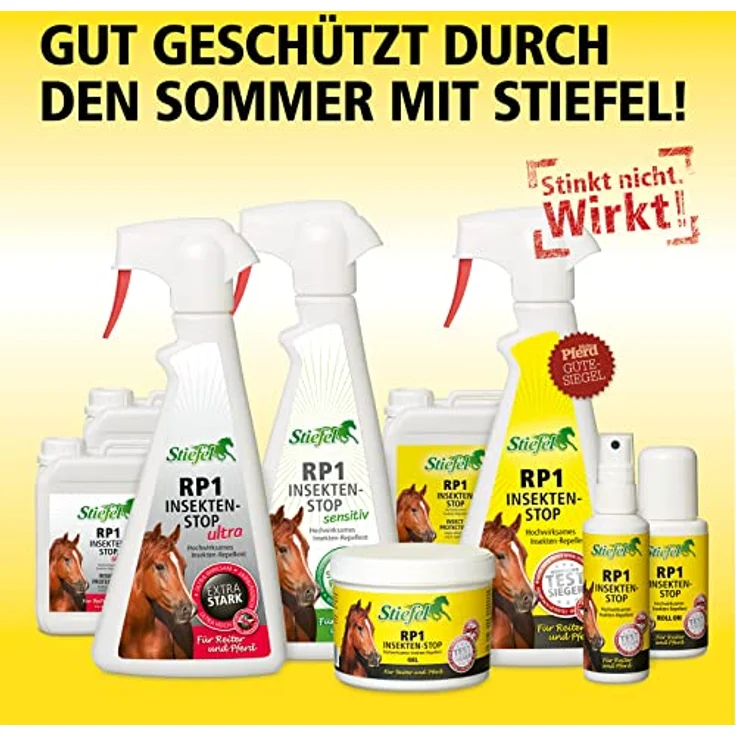 Stiefel RP1 Insekten-Stop Spray für Pferde, hochwirksamer Insektenschutz für Pferd & Reiter, beinahe geruchslos, Fliegenspray gegen Mücken, Bremsen, Zecken, mehrere St&en Wirksamkeit, 2500ml – Bild 3
