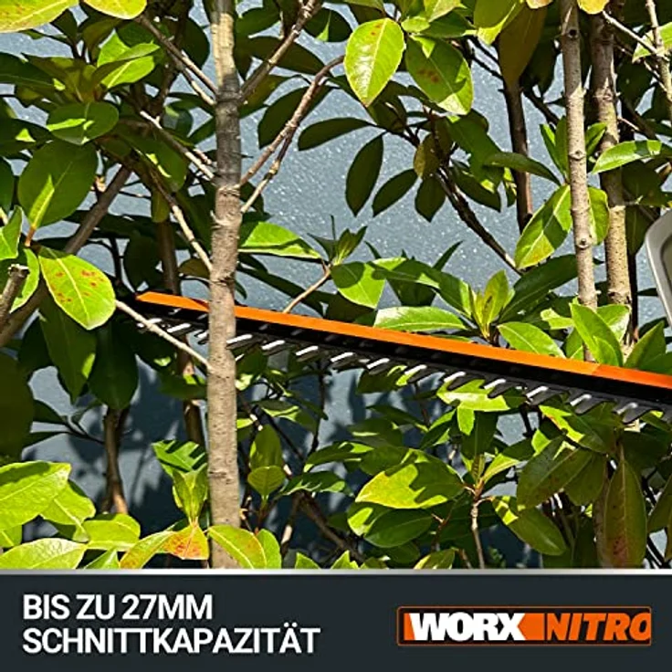 Worx Akku-Heckenschere WG286E.9 Nitro Profi, 58 cm Schnittlänge, 27 mm Zahnabstand – Bild 5
