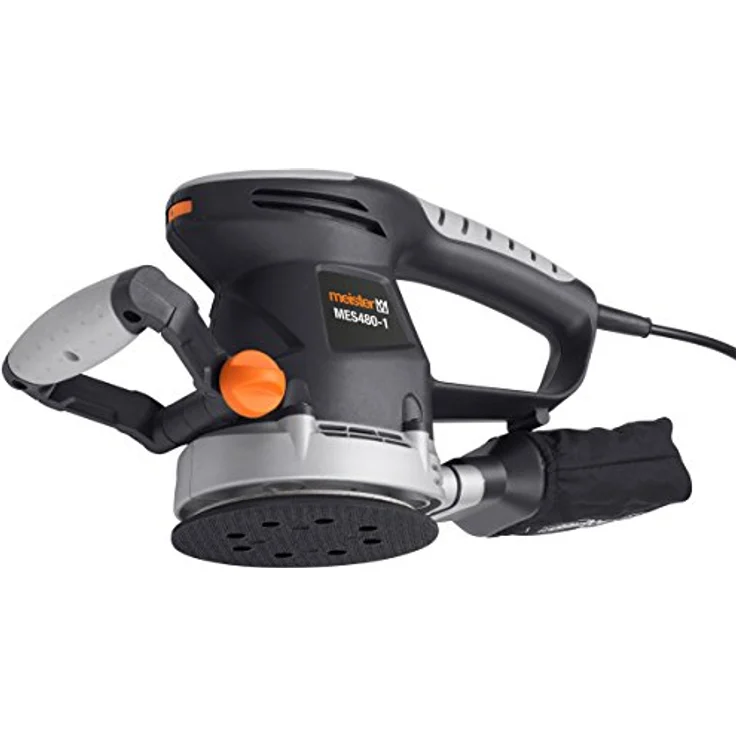 Meister Exzenterschleifer 480 W, MES480-1 - Schleifteller 125 mm - Drehzahlregelung & Drehzahl-Vorwahl - Klettbefestigung - Staubabsaugung - Drehschleifer mit Zusatzhandgriff - 5457200 – Bild 3