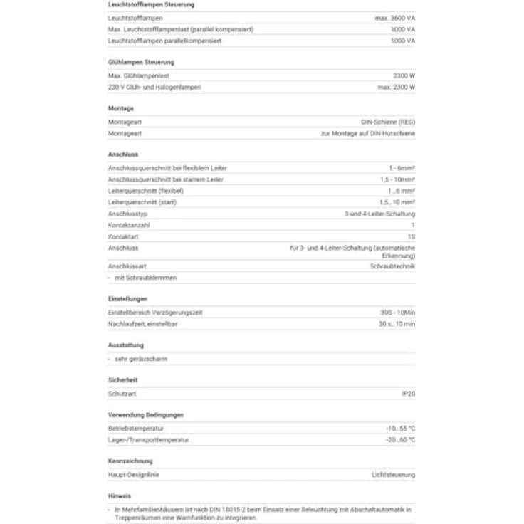 HAGER Treppenlichtzeitschalter EMN001 – Bild 4