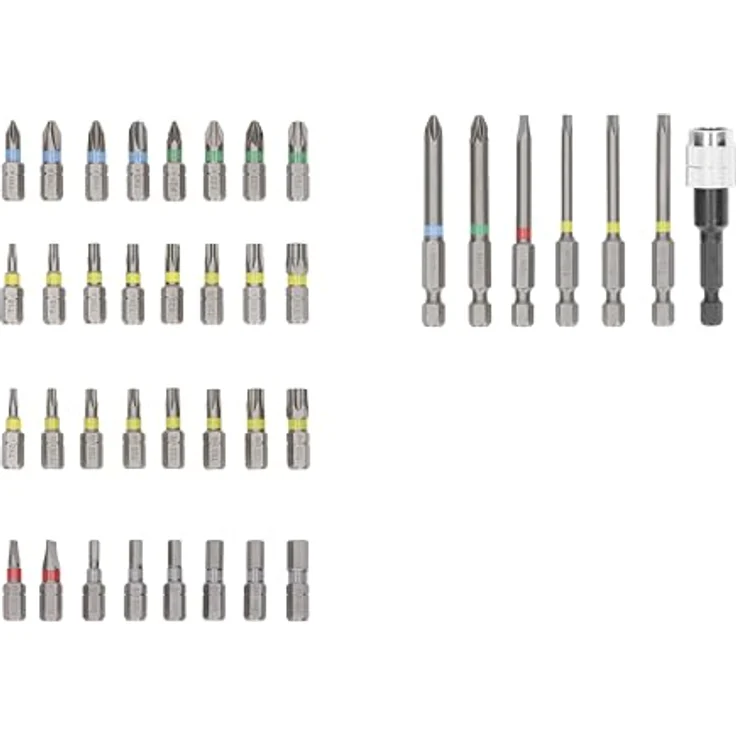 Bosch 40x Extrahartes Schrauberbit-Set, 40-tlg. aus S2-modifiziertem Stahl, farbcodiert, Amazon Exklusiv – Bild 4