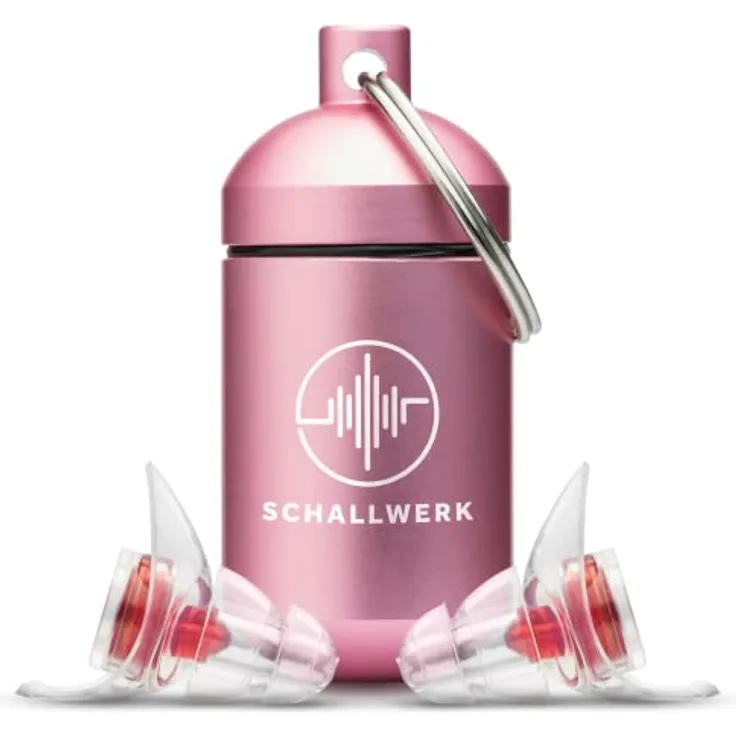 SCHALLWERK ® Women+ Gehörschutz Ohrstöpsel für Frauen, Lärmdämmung mit Klangtreue, geeignet für Konzert, Festival, Arbeit & Lernen, transparent