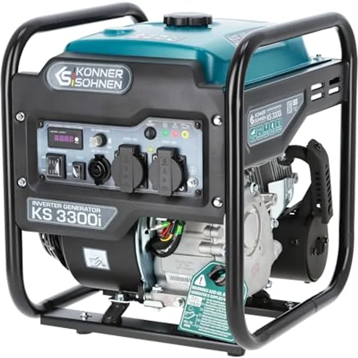 Könner & Söhnen KS 3300i Inverter Stromerzeuger, 3,3 kW reine Sinuswelle, tragbar, EURO 5, 25,5 kg