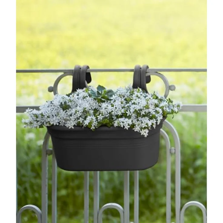 elho Green Basics Easy Hanger L 35 - für Innen & Außen - Ø 36.0 x H 26.0 cm - Schwarz/Living Schwarz – Bild 5