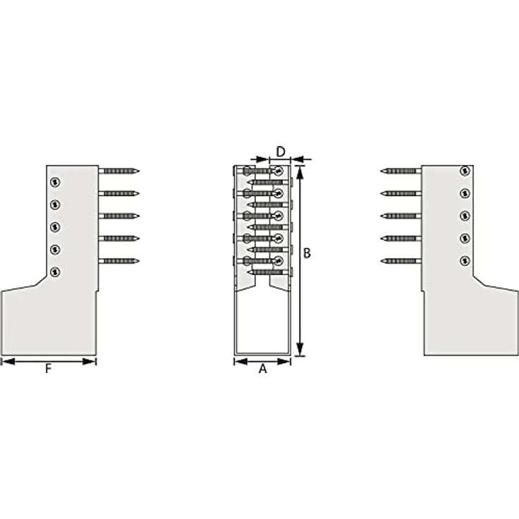 SIMPSON Balkenschuh BSIN 45x78 mm, Innenliegend aus feuerverzinktem Stahl, für Holzverbindungen, charakteristische Tragfähigkeit bis 3,1 kN – Bild 3