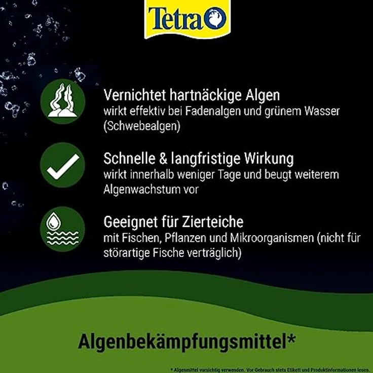 Tetra Pond AlgoFree Schwebealgen- und Fadenalgenvernichter, bekämpft langfristig grünes Wasser im Gartenteich, 250 ml – Bild 3