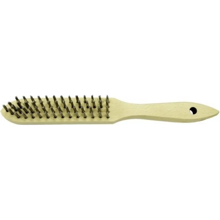 ALARM Werkzeuge Drahtbürste 56013433, Stahldrahtbesatz 0,35 mm, Buchenholzgriff, made in Germany