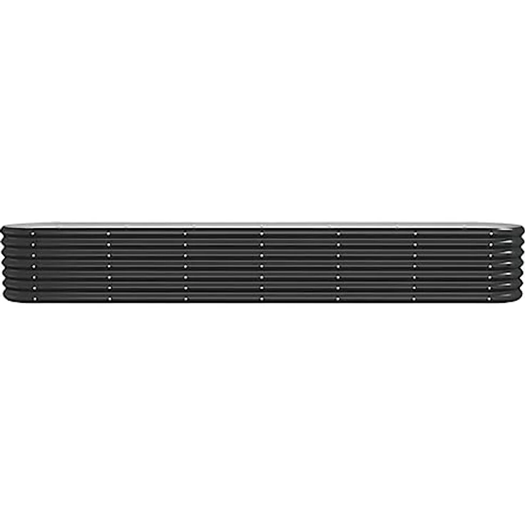 vidaXL Hochbeet, Wetterfestes Hochbeet für Garten Balkon Terrasse, Kräuterhochbeet zum Selber Bauen, Pflanzkasten aus Metall, Pulverbeschichteter Stahl Anthrazit – Bild 4