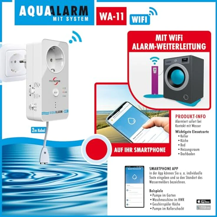 Protector 15021 Wassermelder mit externem Sensor netzbetrieben – Bild 6