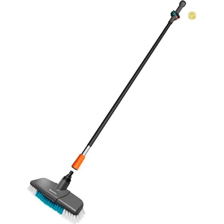 GARDENA Cleansystem Wasch-Set mit Stiel hard, für große und robuste Flächen, schwarz/blau – Bild 1