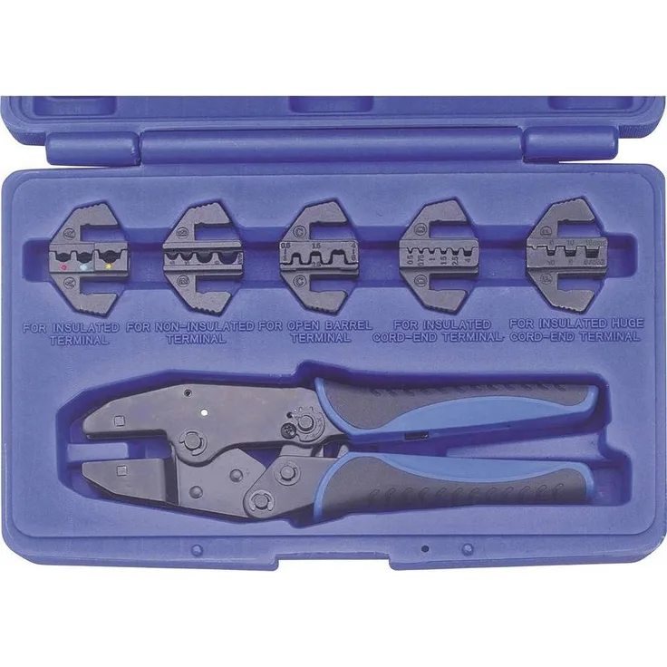 Kunzer Hebelcrimpzange 285 mm, vielseitig einsetzbar für Kabelschuhe und Aderendhülsen, ergonomisches Design, Quetschbereich 0,5 bis 16 mm²