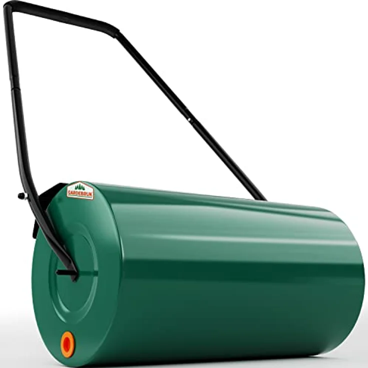 Gardebruk Rasenwalze 60cm 50L gepolsterter Griff Schmutzabweiser befüllbar Handwalze Rasenroller Gartenwalze Ackerwalze – Bild 1
