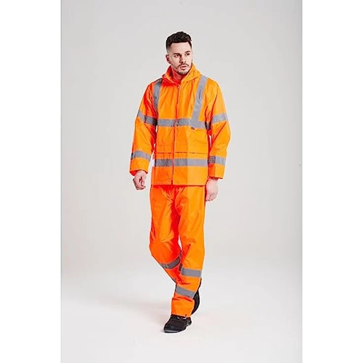 Portwest Warnschutz-Regenjacke, Größe XXL, Orange, wasserfest, EN ISO 20471 Class 3, H440ORRXXL – Bild 3