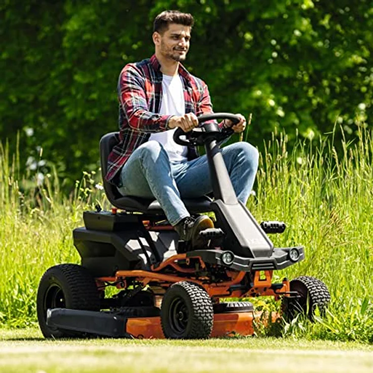 Scheppach Akku-Rasentraktor IXES Akku Aufsitzmäher Rasentraktor 92cm 48V 75Ah Aufsitzrasenmäher, 92 cm Schnittbreite – Bild 2