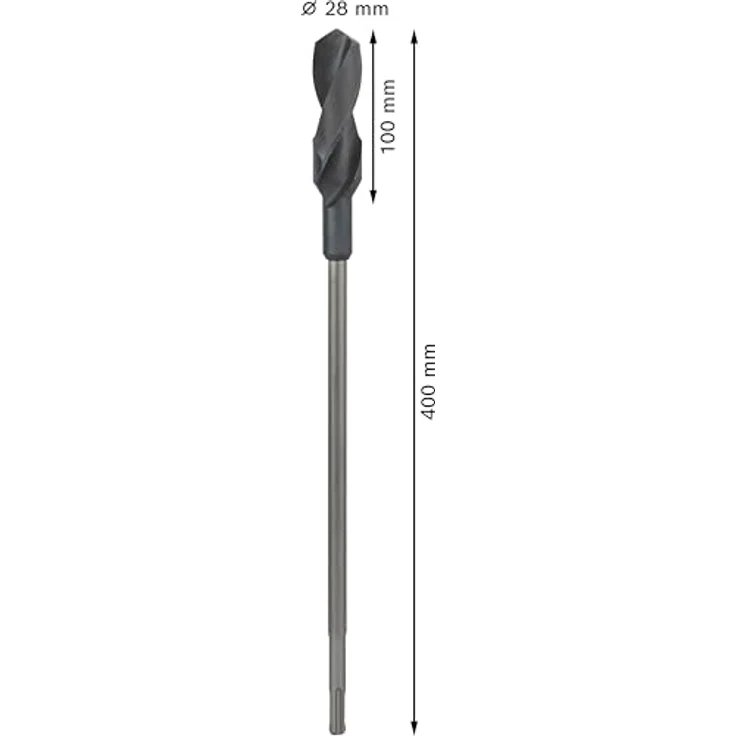 Bosch Schalungs- und Installationsbohrer, HSS, 28 x 400 mm, auslaufende Spiralnut für harte Materialien – Bild 3