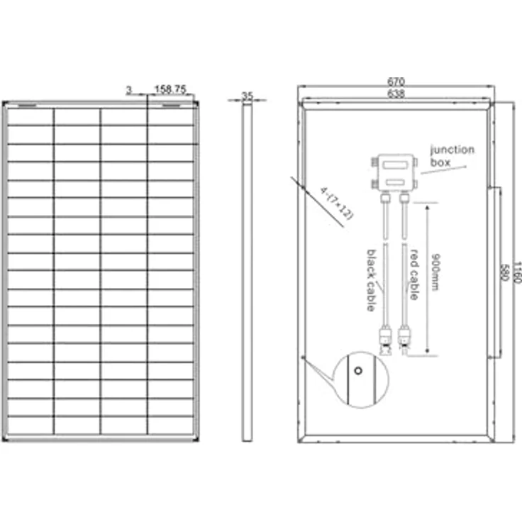 enjoy solar Monokristallines Solarmodul 140W 12V, PERC Technologie, ideal für Garten und Wohnmobile, TÜV zertifiziert, mit 90cm Solarkabel und MC4 Stecker – Bild 4