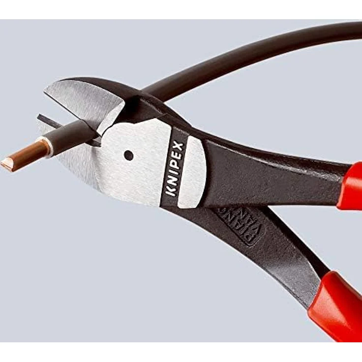 KNIPEX 74 02 160 Kraft-Seitenschneider mit Mehrkomponenten-Hüllen schwarz atramentiert 160 mm – Bild 5