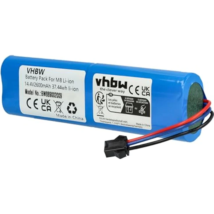 vhbw Akku kompatibel mit Proscenic M8 Pro, U6, M7 Max, Ultenic T10, M7 Pro, M6, M7 LDS, 2600 mAh, 14,4 V, Li-Ion, hochwertiger Wechsel-Akku für Saugroboter – Bild 9