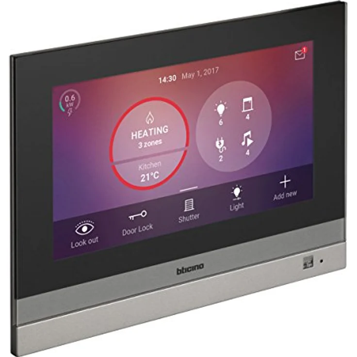 Bticino, 7" Video-Hausstation mit Touchscreen Monitor, MyHOME Zentrale mit WLAN/LAN und Smartphone Anbindung, 3488 – Bild 4