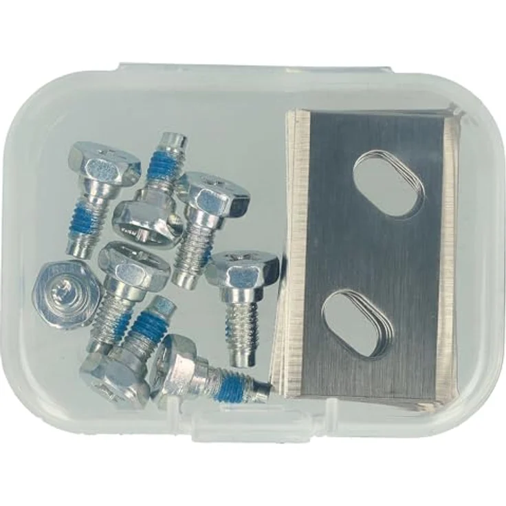 vhbw Rasenmähermesser, 16er Set für Robomow RK 1000 Pro, RK 1000, RK 2000, RK 2000 PRO, beidseitig scharf, Chrom-Carbon-Stahl, silber – Bild 2
